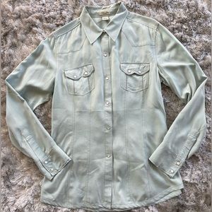 Tasha Polizzi Silk Pearl Snap Shirt